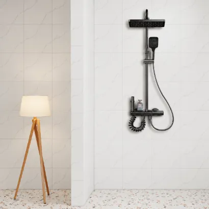 Picture of Thermostatic Rainfall Shower System with Shelf & Bidet Spray