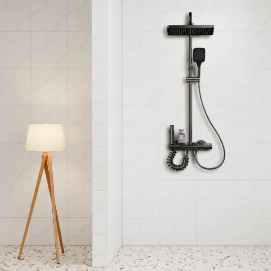 Picture of Thermostatic Rainfall Shower System with Shelf & Bidet Spray