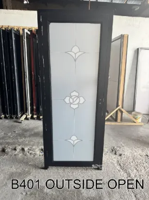 Picture of G&B B-401 Glass Bathroom Door - Opens Outward