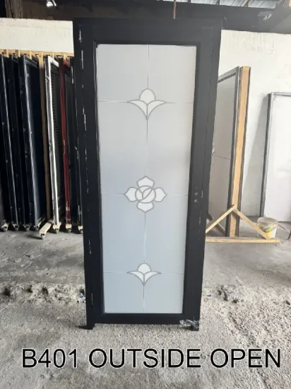 Picture of G&B B-401 Glass Bathroom Door - Opens Outward