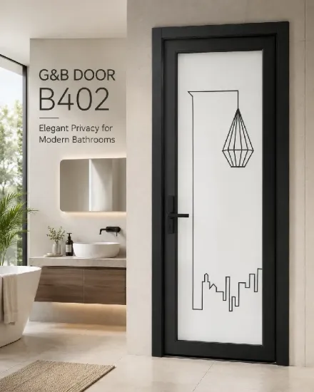 Picture of G&B B-402 Glass Bathroom Door