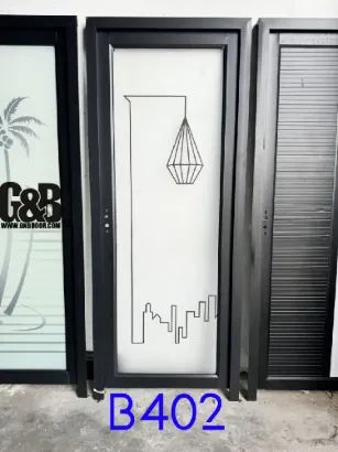 Picture of G&B B-402 Glass Bathroom Door
