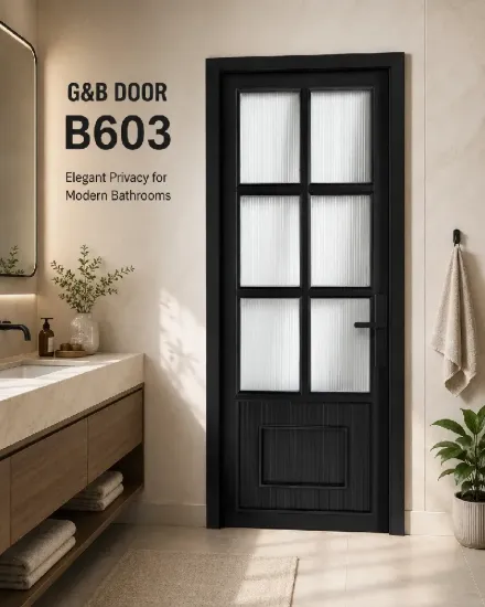 Picture of G&B B-603 Reeded Glass Bathroom Door