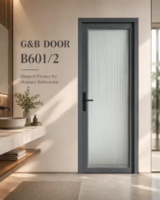 Picture of G&B B-601 Reeded Glass Bathroom Door