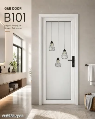 Picture of G&B B-101 Glass Bathroom Door - Opens Outward